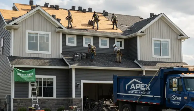 Vinyl siding and roof replacement by local contractors in Indianapolis, IN