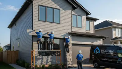 Professional vinyl siding installation on home exterior in Indianapolis, IN by Next Level Exteriors
