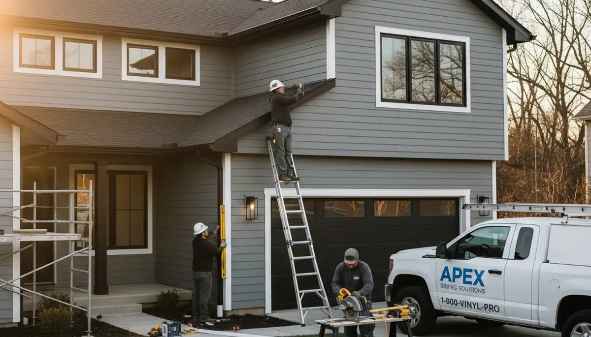 Professional vinyl siding installation on Indianapolis, IN home exterior by Next Level Exteriors