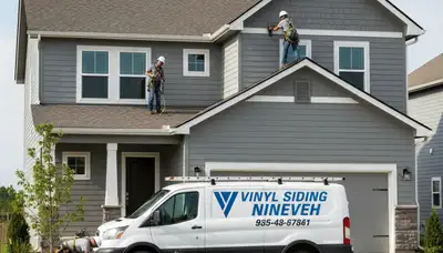 Vinyl siding installation by professional contractors in Indianapolis IN homes