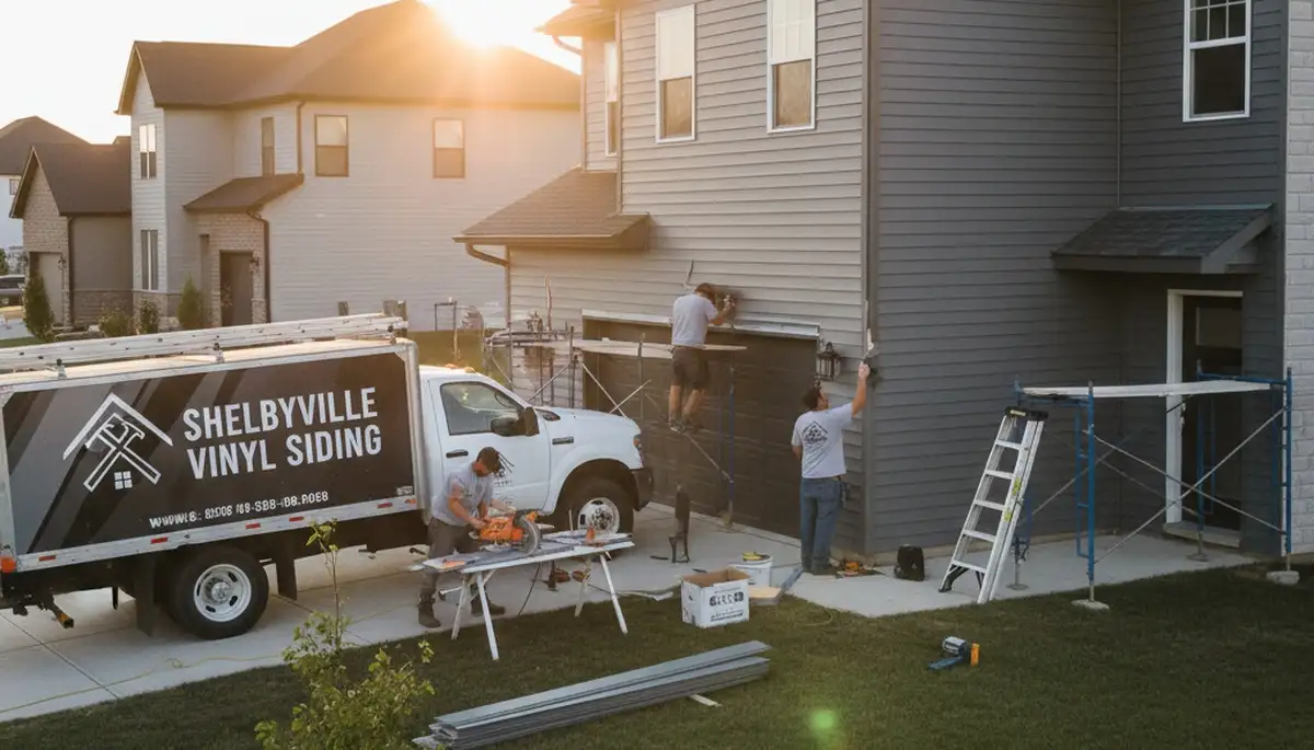 Vinyl siding contractors installing durable home exterior panels in Indianapolis IN
