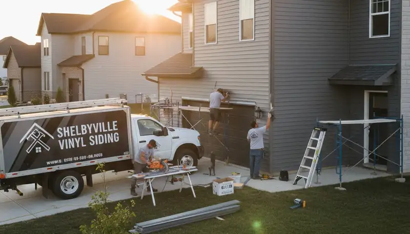 Vinyl siding contractors installing durable home exterior panels in Indianapolis IN