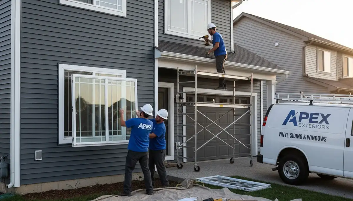 Vinyl siding and window replacement by Next Level Exteriors in Indianapolis, IN